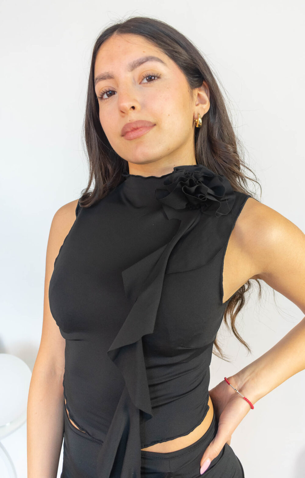 Conjunto de 2 piezas Falda Corta y Top Set elegante con flor para Mujer 2kinspire modelo 001 3 de 8 | 2kinspire