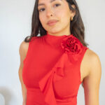 Conjunto de 2 piezas Falda Corta y Top Set elegante con flor para Mujer 2kinspire modelo 001 6 de 8 | 2kinspire