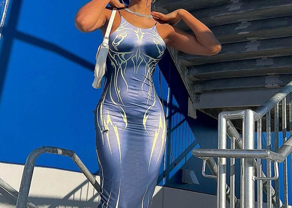 modelo Vestido Ajustado Con Diseño Maxi dress