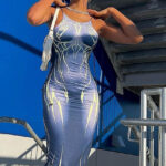 modelo Vestido Ajustado Con Diseño Maxi dress