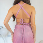 Top Halter y Falda Corta Brillante Madison 2kinspire modelo 001 11 de 12 | 2kinspire