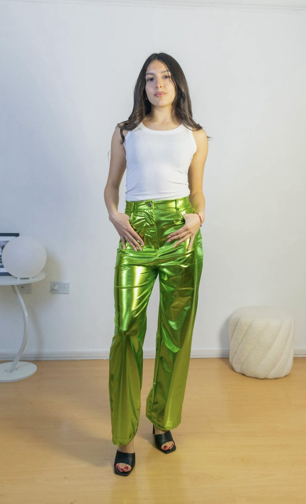 Pantalón Metalizado Mujer Aurora