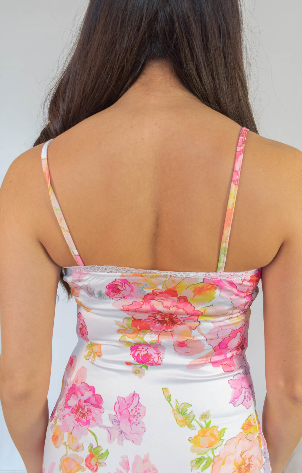 Vestido Largo Estampado Flores Ajustado Flowers 2kinspire modelo 001 3 de 4 | 2kinspire