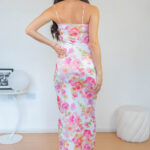 Vestido Largo Estampado Flores Ajustado Flowers 2kinspire modelo 001 4 de 4 | 2kinspire