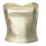 Top Strapless Dorado Metalizado Gold 10 top gold 9 | 2kinspire
