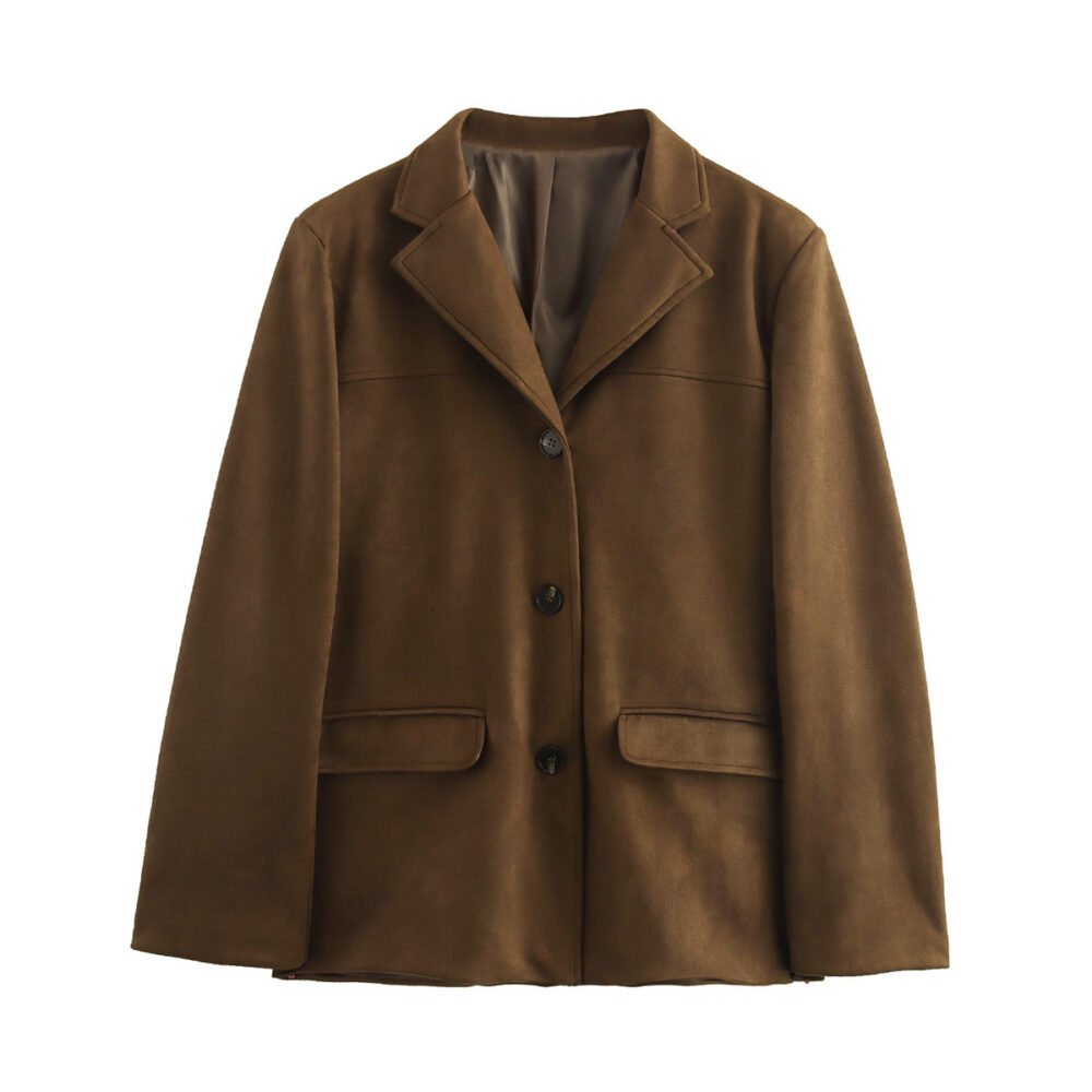 chaqueta oversize elegante color cafe 0003 2 | 2kinspire