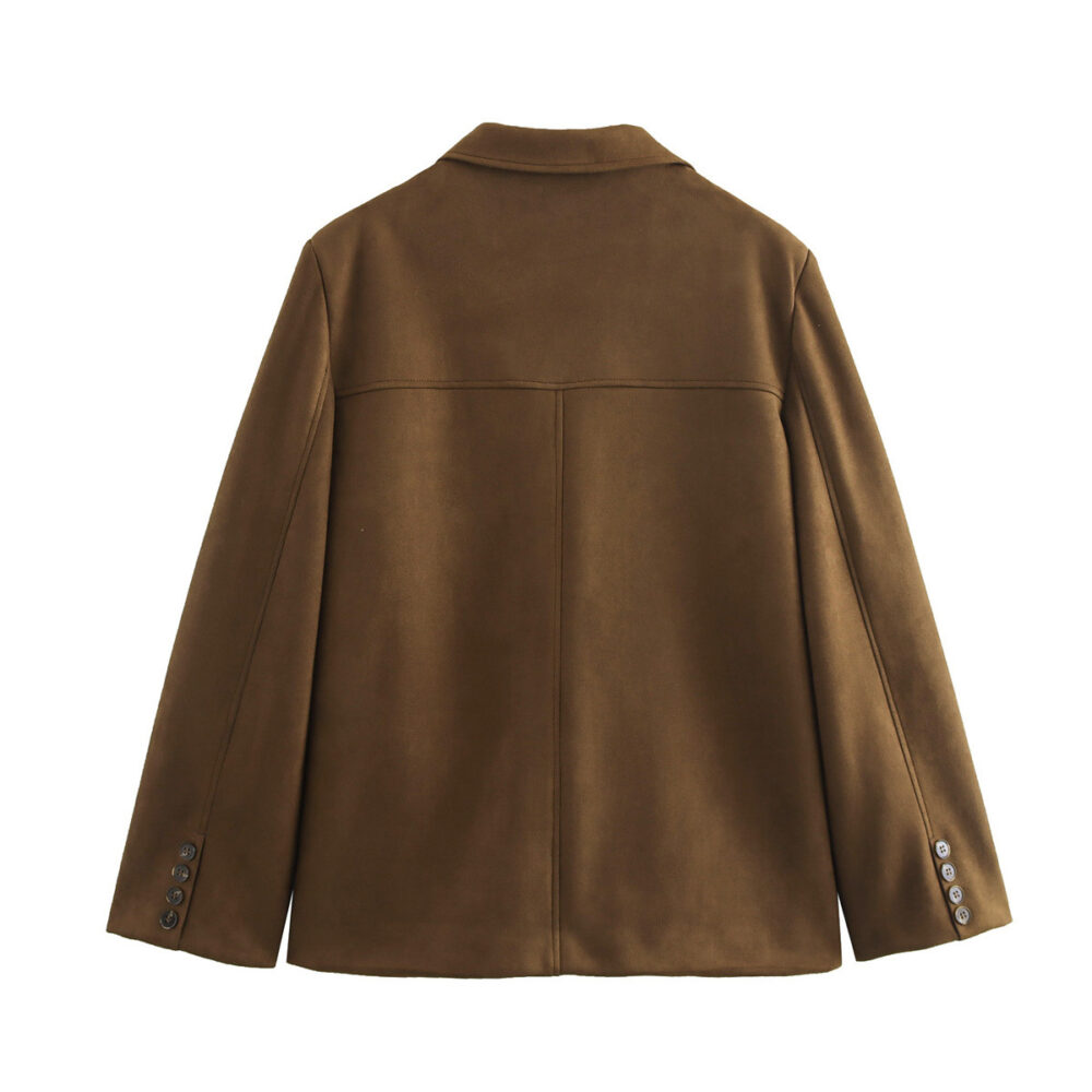 chaqueta oversize elegante color cafe 0003 3 | 2kinspire