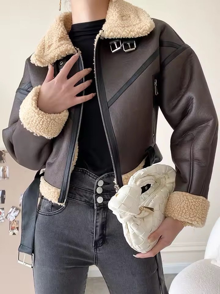 Chaqueta Cazadora Biker Con Chiporro Teddy