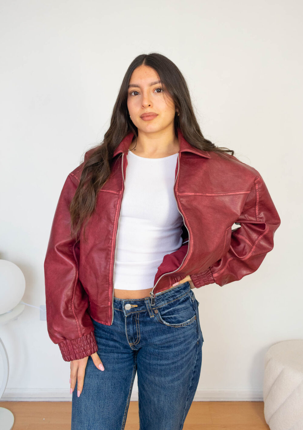 Chaqueta Bomber Holgada Semi Oversize Mujer