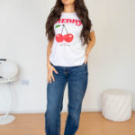 Polera Mujer Manga Corta Estampado Cherry 2kinspire 1 | 2kinspire