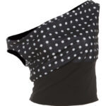 Top Asimetrico con Puntos Blancos para Mujer Top Polka Dots Negro Casual 003 2 | 2kinspire