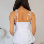 Top Blanco Con Tirantes Cintura con vuelo Peplum Lucy 2kinspire 1 | 2kinspire