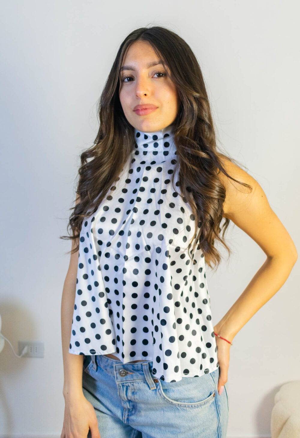 Top Polka Dot Halter | Patron de puntos