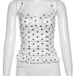 Top Polka Dots con volantes para Mujer blusa con Lazo en el Cuello 002 3 | 2kinspire