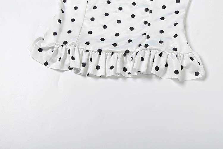Top Polka Dots con volantes para Mujer blusa con Lazo en el Cuello 002 7 | 2kinspire