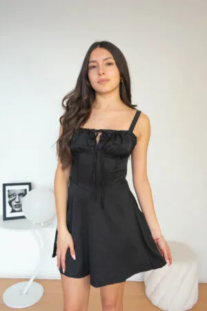 Vestido Corto con Corpiño | Vestido Corset Ajustable Estilo Coquette Alice