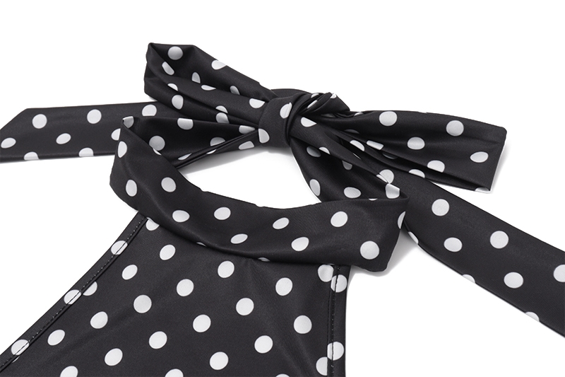 Vestido Mini Halter con puntos Vestido Corto Polka Dots con Volante 003 10 | 2kinspire
