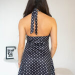 Vestido Mini Halter con puntos Vestido Corto Polka Dots con Volante 005 1 | 2kinspire