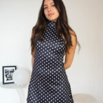 Vestido Mini Halter con puntos Vestido Corto Polka Dots con Volante 005 3 | 2kinspire