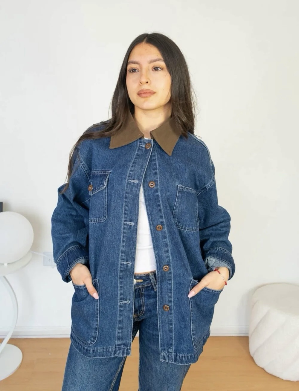 Chaqueta de Mezclilla Mujer Oversize Denim