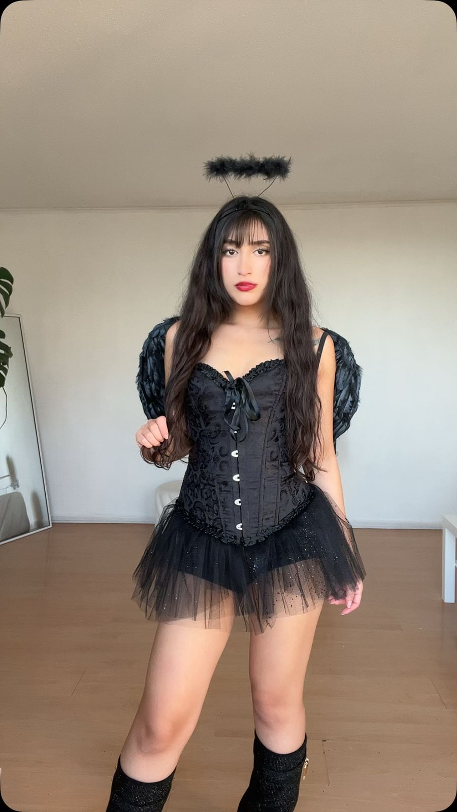 Disfraz de Angel Corset Negro Mujer Halloween Chile 2 | 2kinspire
