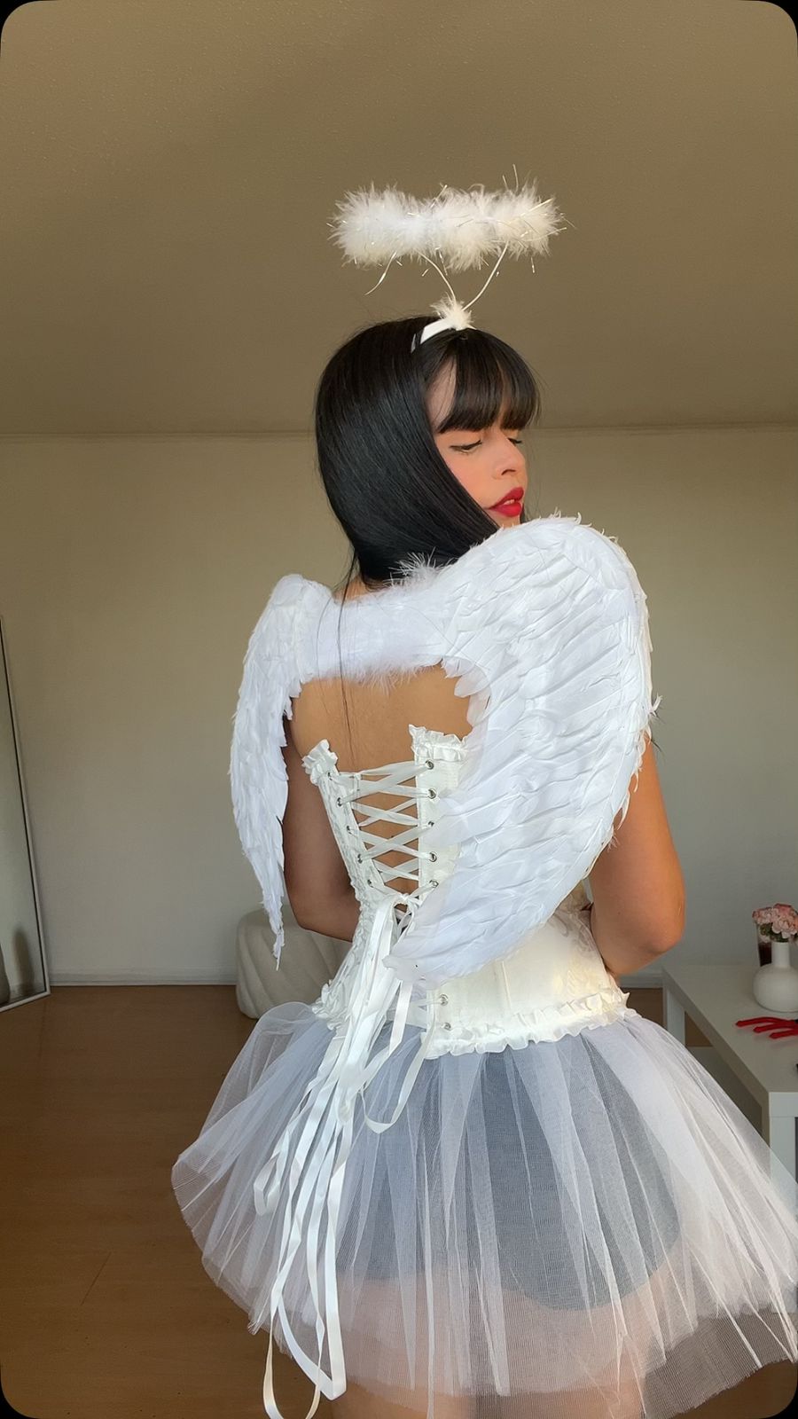 Disfraz de angel blanco corset ajustable mujer 001 1 | 2kinspire