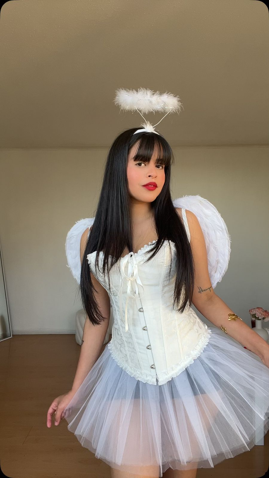 Disfraz de angel blanco corset ajustable mujer 001 2 | 2kinspire