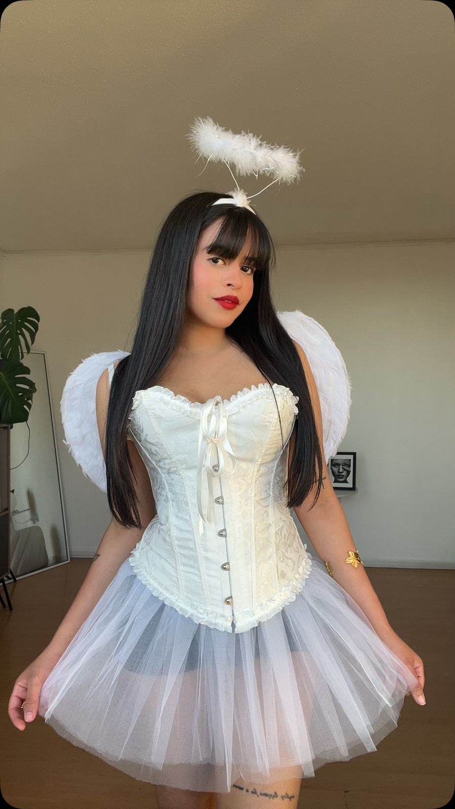 Disfraz de Ángel Corset Blanco Mujer Halloween Chile