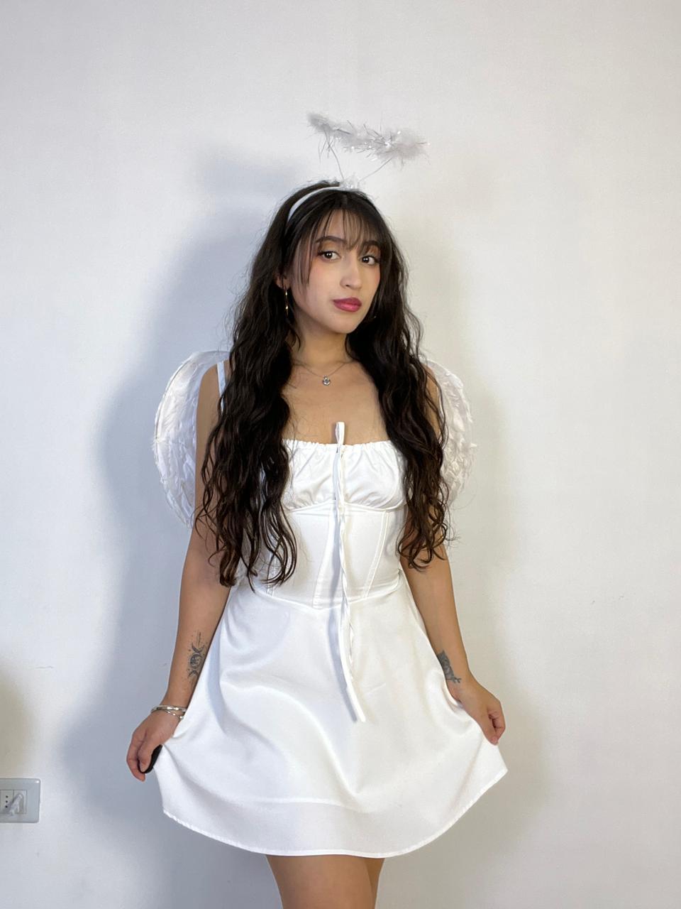 Disfraz de Angel Mujer Blanco Halloween Chile